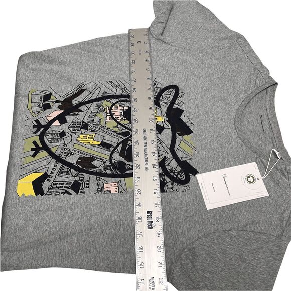 Knowledge Cotton Apparel Men's L Big Owl Print T-shirt Europe Streets Denmark - Picture 4 of 10